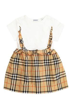 abito in cotone bianco BURBERRY KIDS | 8121221A1464